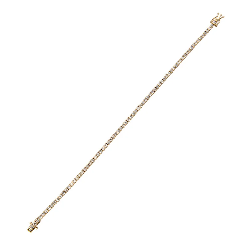 4ctw Diamond 14K Yellow Gold Tennis Bracelet