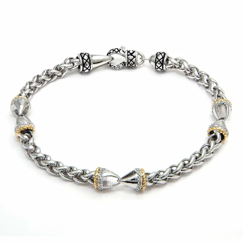 Andrea Candela 18K Silver Diamond Bracelet