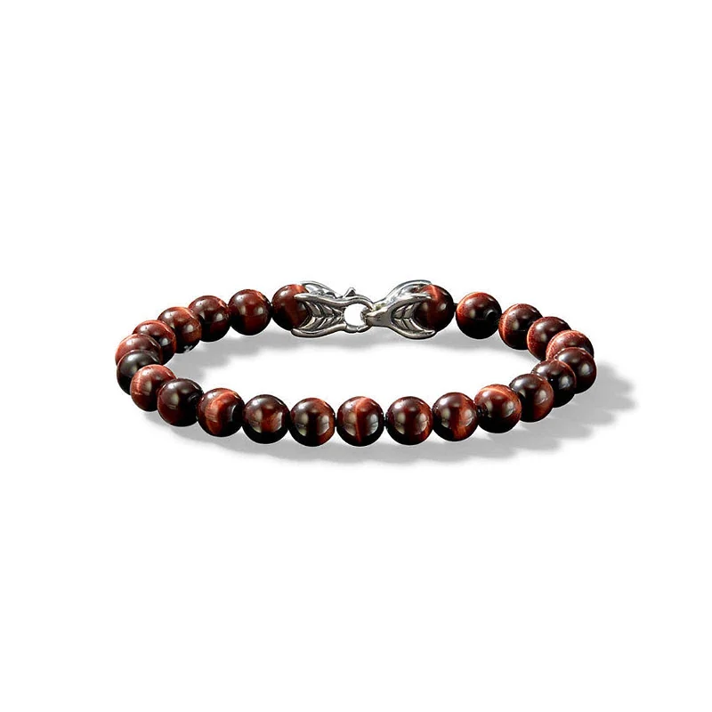 Spiritual Bead Bracelet in Red Tiger's Eye