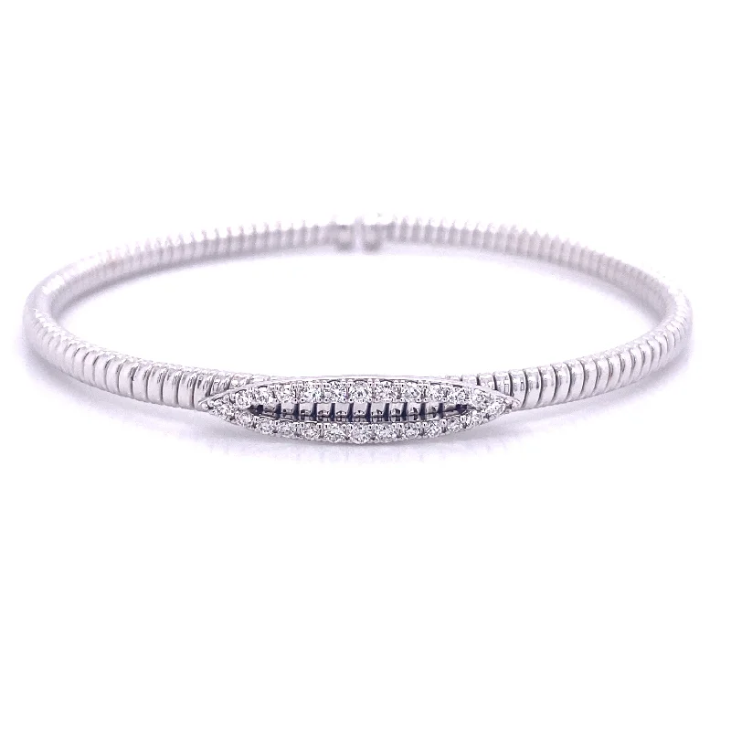 Bremer Jewelry Bangle Diamond Bracelet in 18K White Gold (0.35ctw)