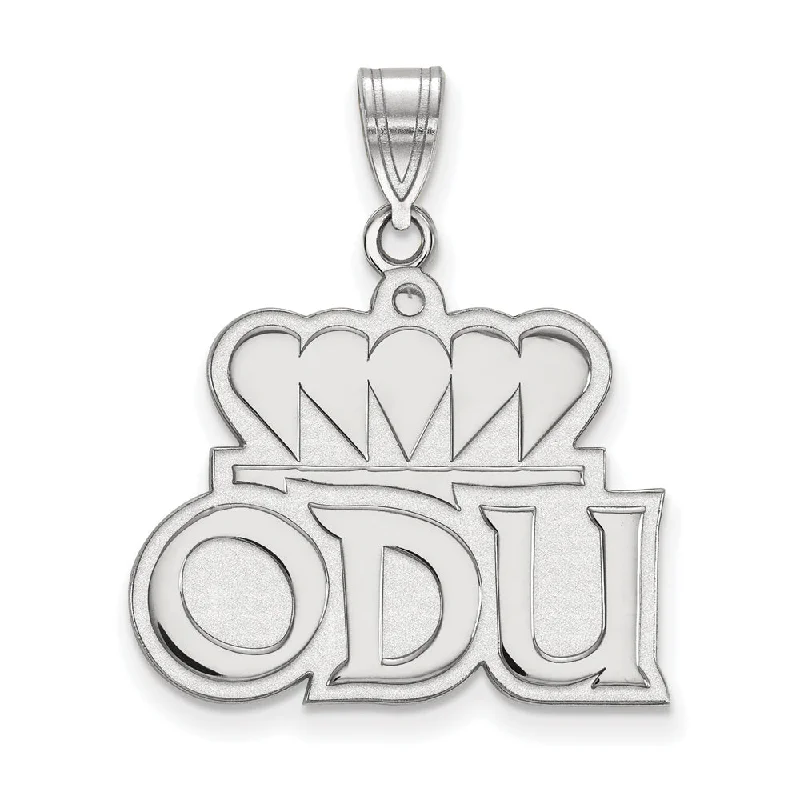 10k White Gold Old Dominion U. Large Pendant