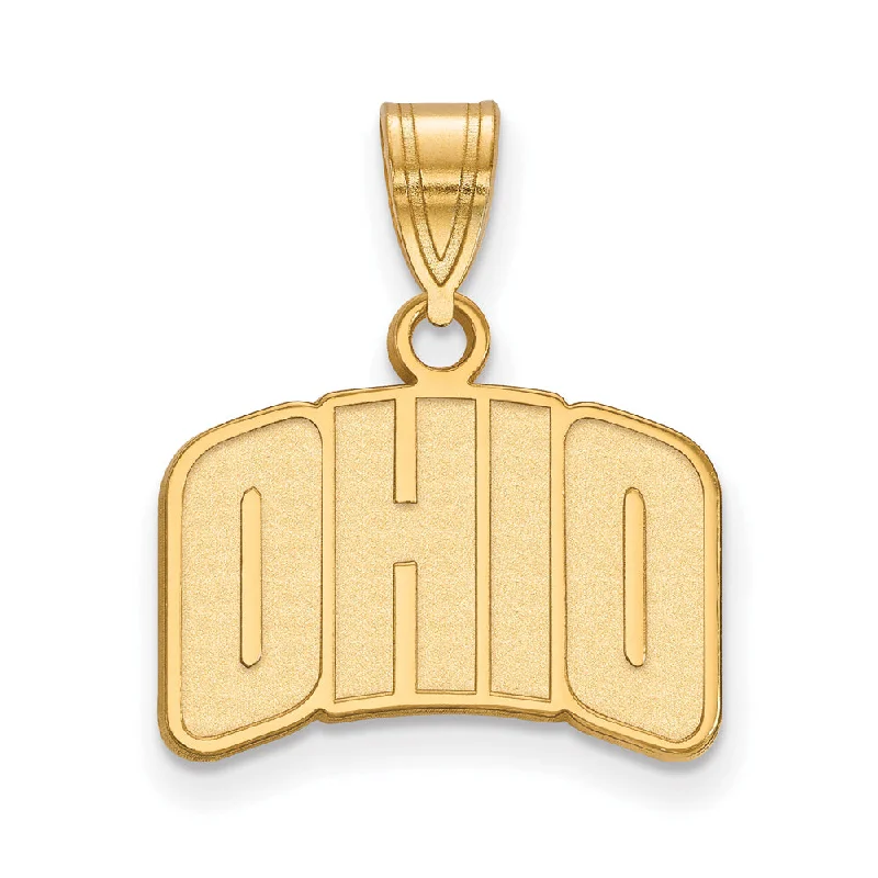 10k Yellow Gold Ohio U. Small Pendant