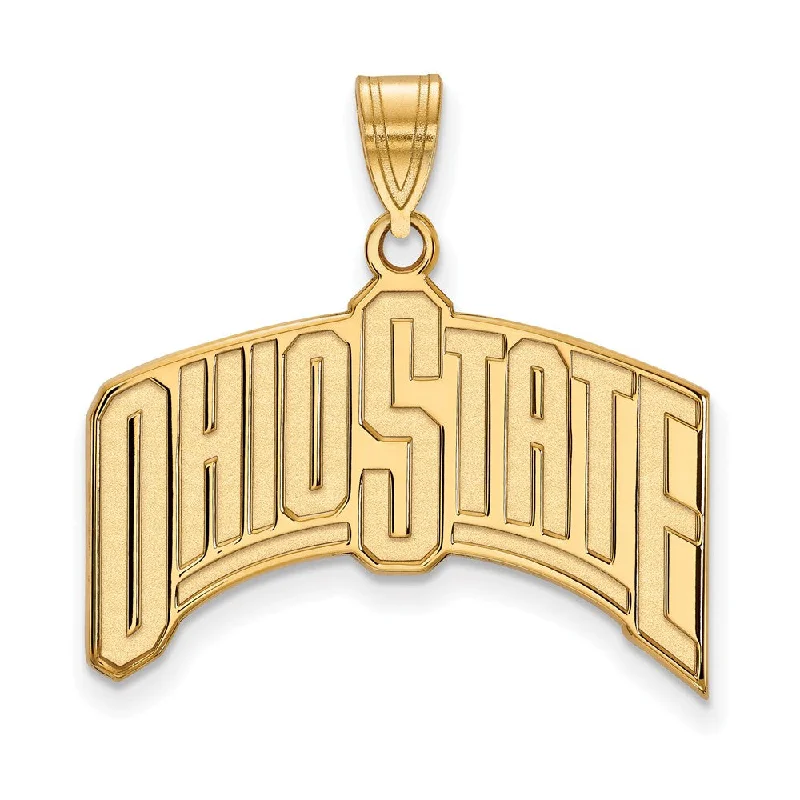 14k Gold Plated Silver Ohio State XL Pendant