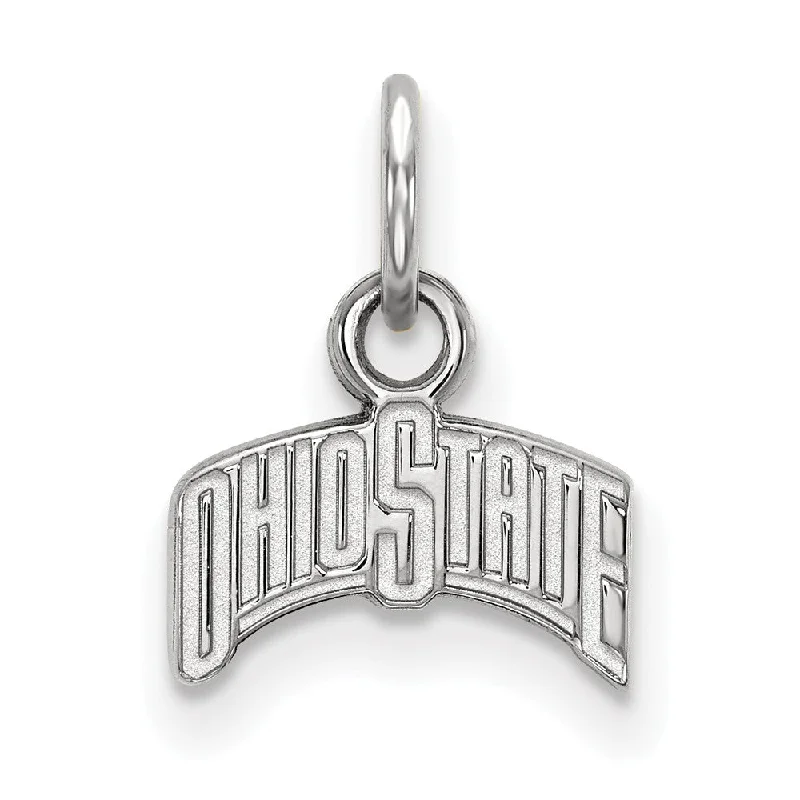 14k White Gold Ohio State XS (Tiny) Charm or Pendant