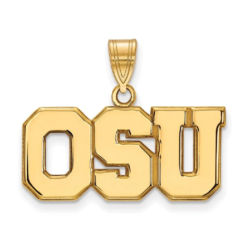 14k Yellow Gold Ohio State Large Pendant