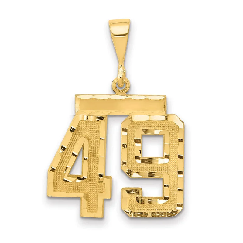 14K Yellow Gold, Varsity Collection, Medium D/C Pendant Number 49