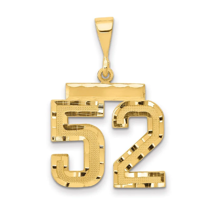 14K Yellow Gold, Varsity Collection, Medium D/C Pendant Number 52