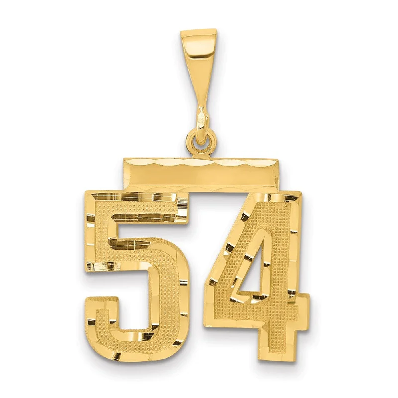 14K Yellow Gold, Varsity Collection, Medium D/C Pendant Number 54