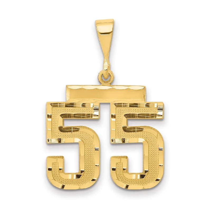 14K Yellow Gold, Varsity Collection, Medium D/C Pendant Number 55