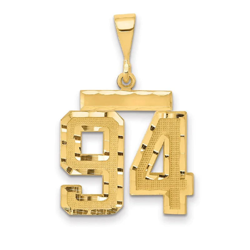 14K Yellow Gold, Varsity Collection, Medium D/C Pendant Number 94