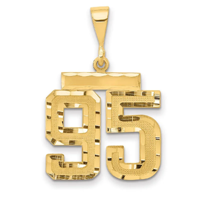 14K Yellow Gold, Varsity Collection, Medium D/C Pendant Number 95