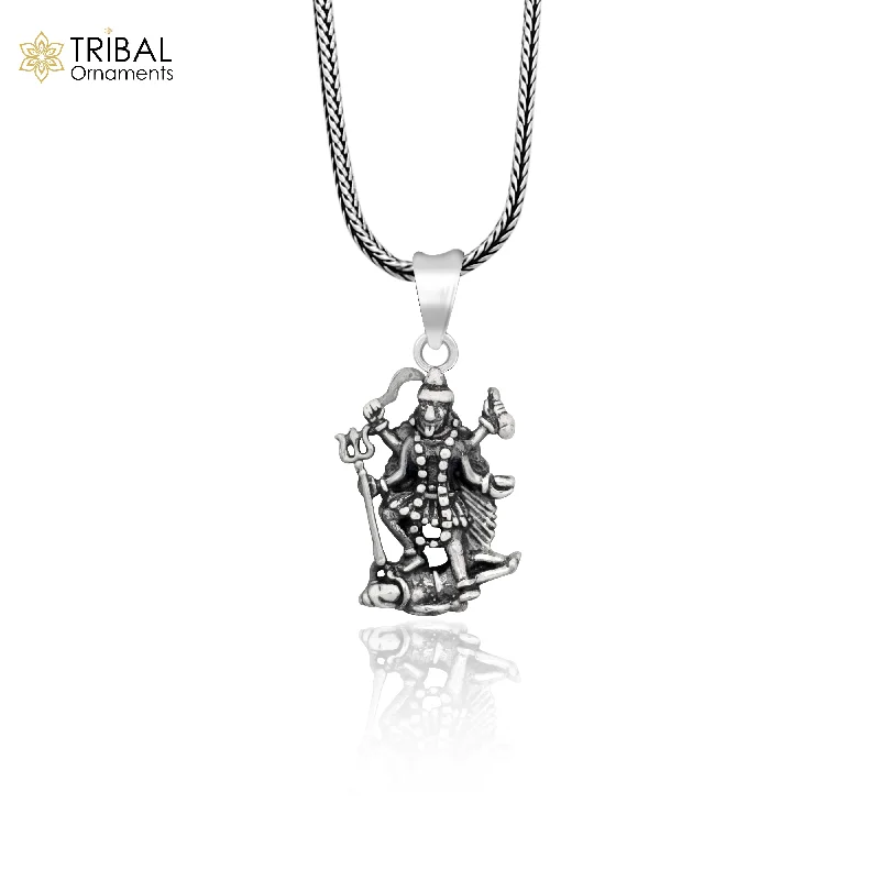 925 sterling silver blessing Goddess Kalika maa/ Kali ma pendant, amazing tantri pendant personalized jewelry tribal jewelry nsp448