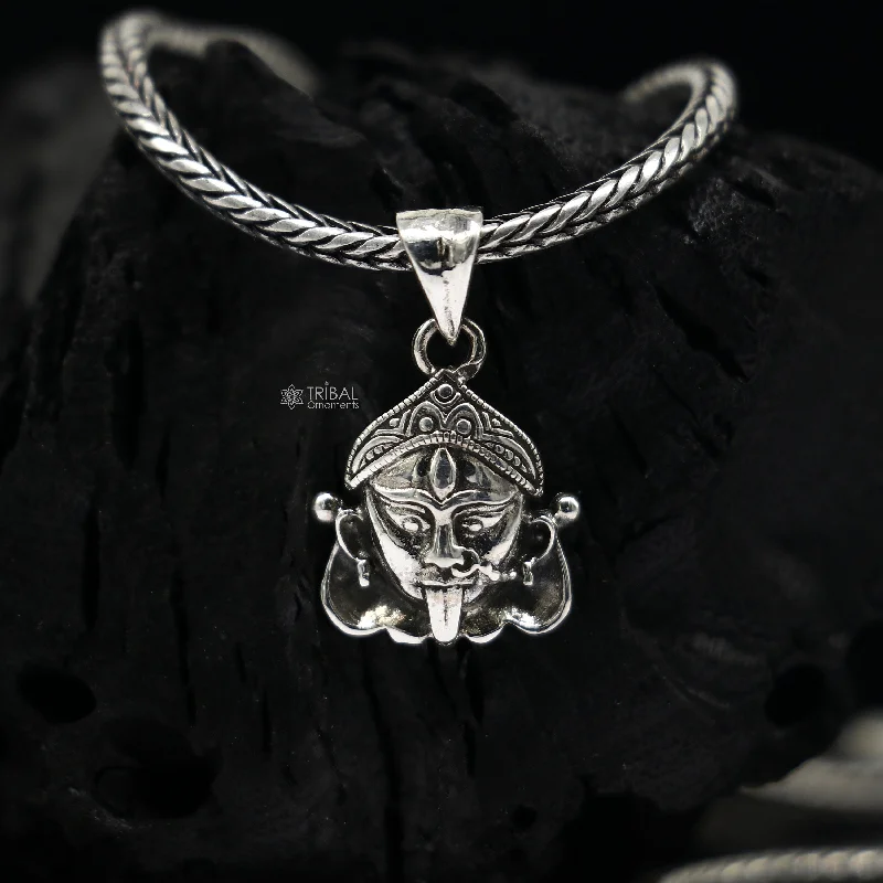 925 Sterling silver goddess MAHAKALI/KALI MATA design divine kali devi maa pendant for protection nsp700