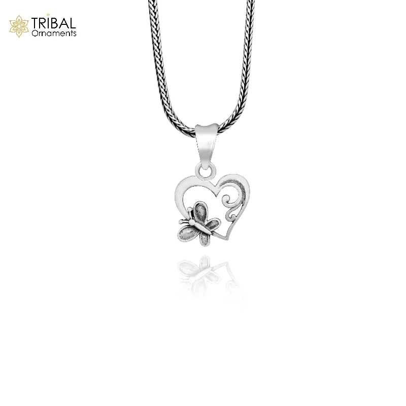 solid 925 sterling silver heart pendant, excellent unique design stylish unisex personalized gift pendant jewelry ssp1690