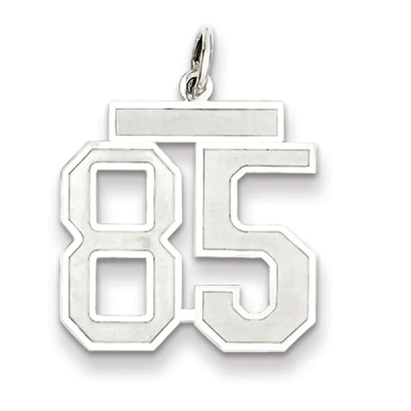 Sterling Silver, Jersey Collection, Medium Number 85 Pendant