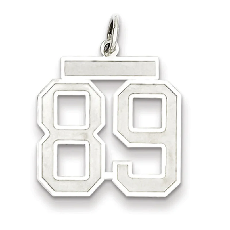 Sterling Silver, Jersey Collection, Medium Number 89 Pendant