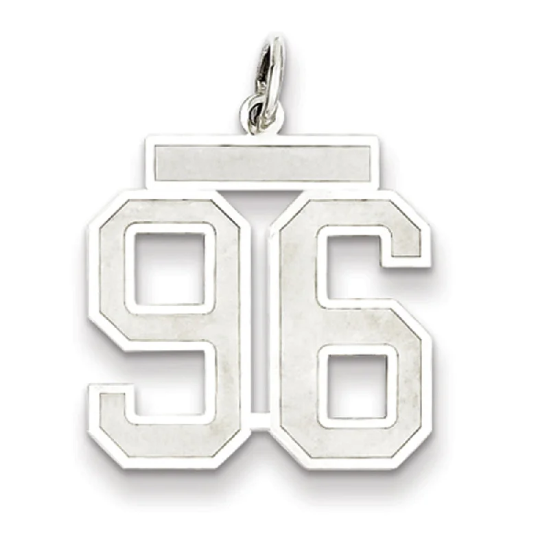 Sterling Silver, Jersey Collection, Medium Number 96 Pendant