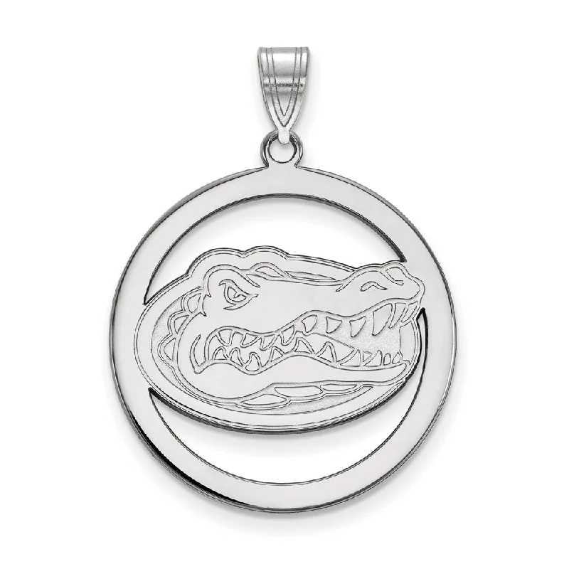 Sterling Silver U. of Florida XL Circle Pendant