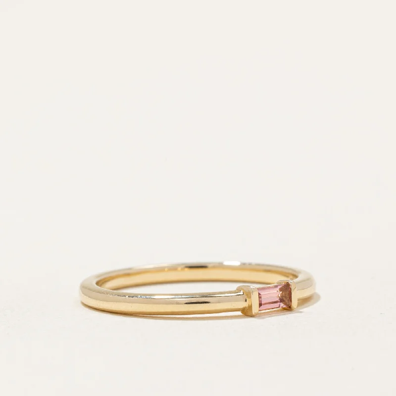 The Perfect Accessory For Less – Jewelry Sale Live '100 Ways' Baguette Pink Tourmaline Ring | 0.13ct | SZ 6.5 |