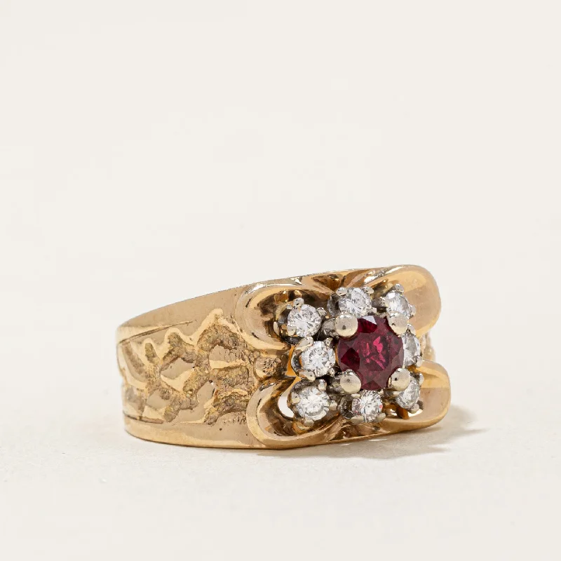 Elegant Jewelry, Affordable Luxury – Shop Now 'Birks' Ruby & Diamond Cocktail Ring | 0.37ct, 0.20ctw | SZ 6 |