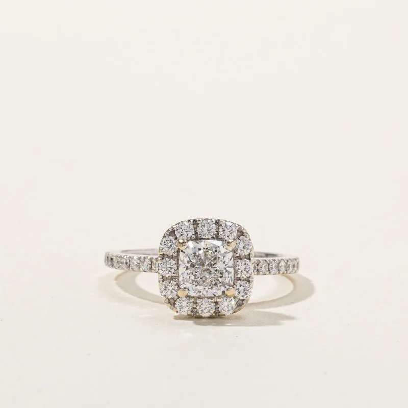 Limited Stock On Premium Jewelry At Low Prices GIA Certified Cushion Diamond Halo Engagement Ring | 1.73ctw SI1 E | SZ 8 |