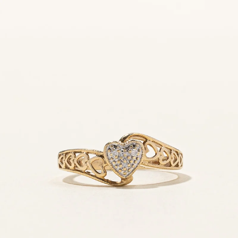 Trending Jewelry Now Available At Exclusive Prices Diamond Heart Ring | 0.03ctw | SZ 5.5 |