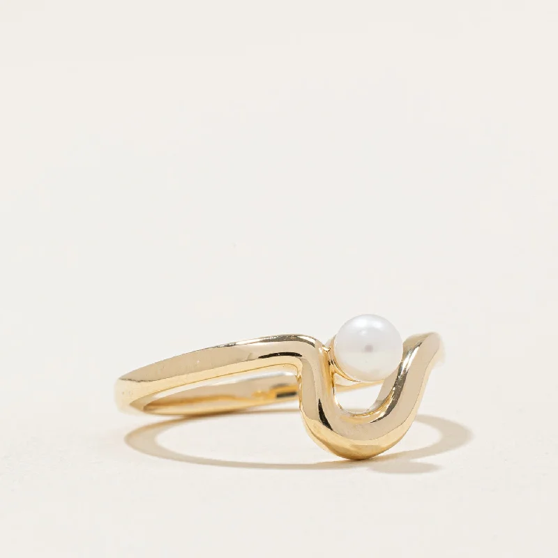 Handcrafted Beauty At Affordable Prices '100 Ways' Freshwater Pearl Freeform Ring | SZ 6.5 |