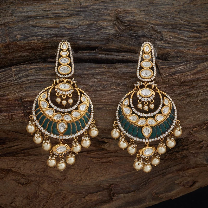 Delicate Crystal Jewelry For Sophisticated Charm Kundan Earring 178296