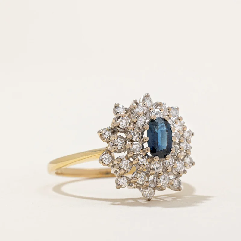 Flash Sale On Elegant Jewelry – Don't Miss Out Diamond & Sapphire Cocktail Ring | 0.79ctw, 0.60ct | SZ 10.75 |