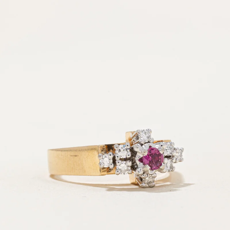 Limited-Stock Jewelry Sale – Once It's Gone, It's Gone Ruby & Diamond Cocktail Ring | 0.12ct, 0.12ctw | SZ 6 |