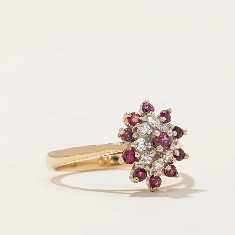 Sparkle More For Less – Jewelry Sale Happening Now Ruby & Diamond Cocktail Ring | 0.20ctw, 0.08ctw | SZ 6.75 |