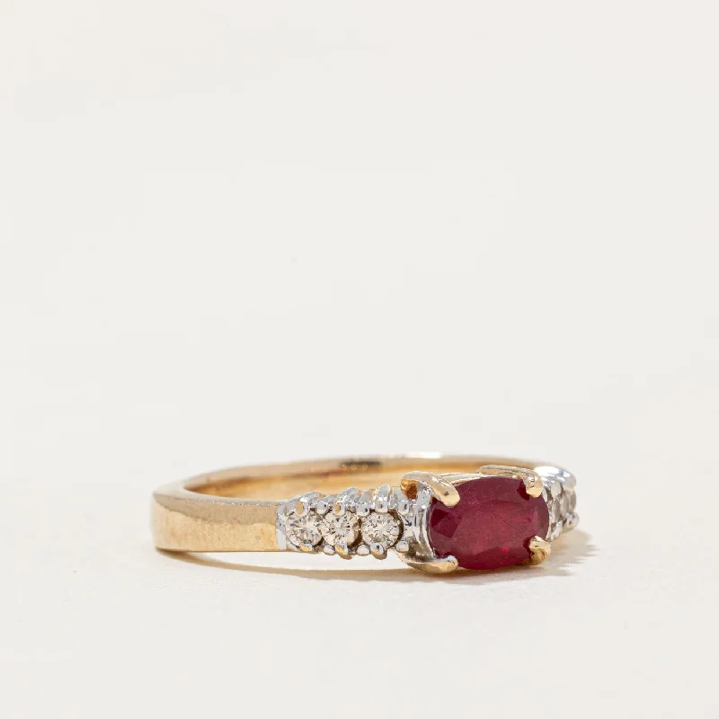 Premium Jewelry Now Available At Special Discounts Ruby & Diamond Cocktail Ring | 0.28ct, 0.06ctw | SZ 5.5 |