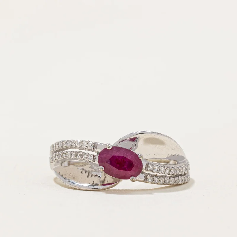 Bestselling Jewelry At Special Promotional Rates Ruby & Diamond Waterfall Ring | 0.20ct, 0.08ctw | SZ 5.25 |